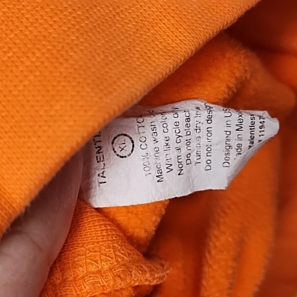 Talentless orange hoodie sweatshirt size XL - Picture 7 of 7